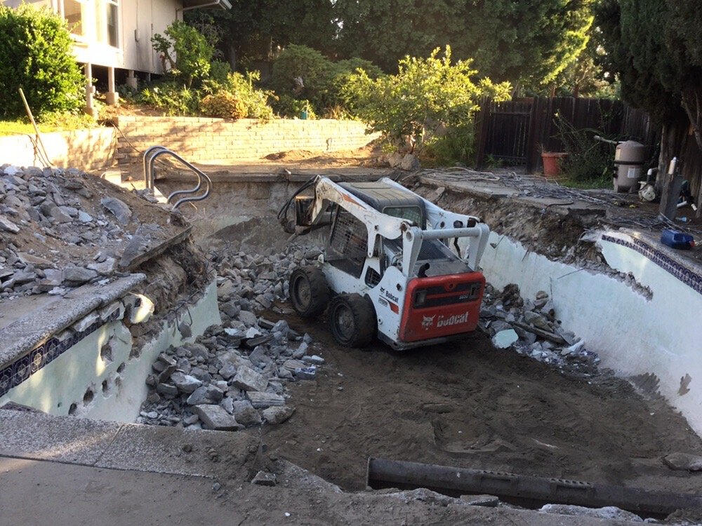 Backyard Pool Demo 4